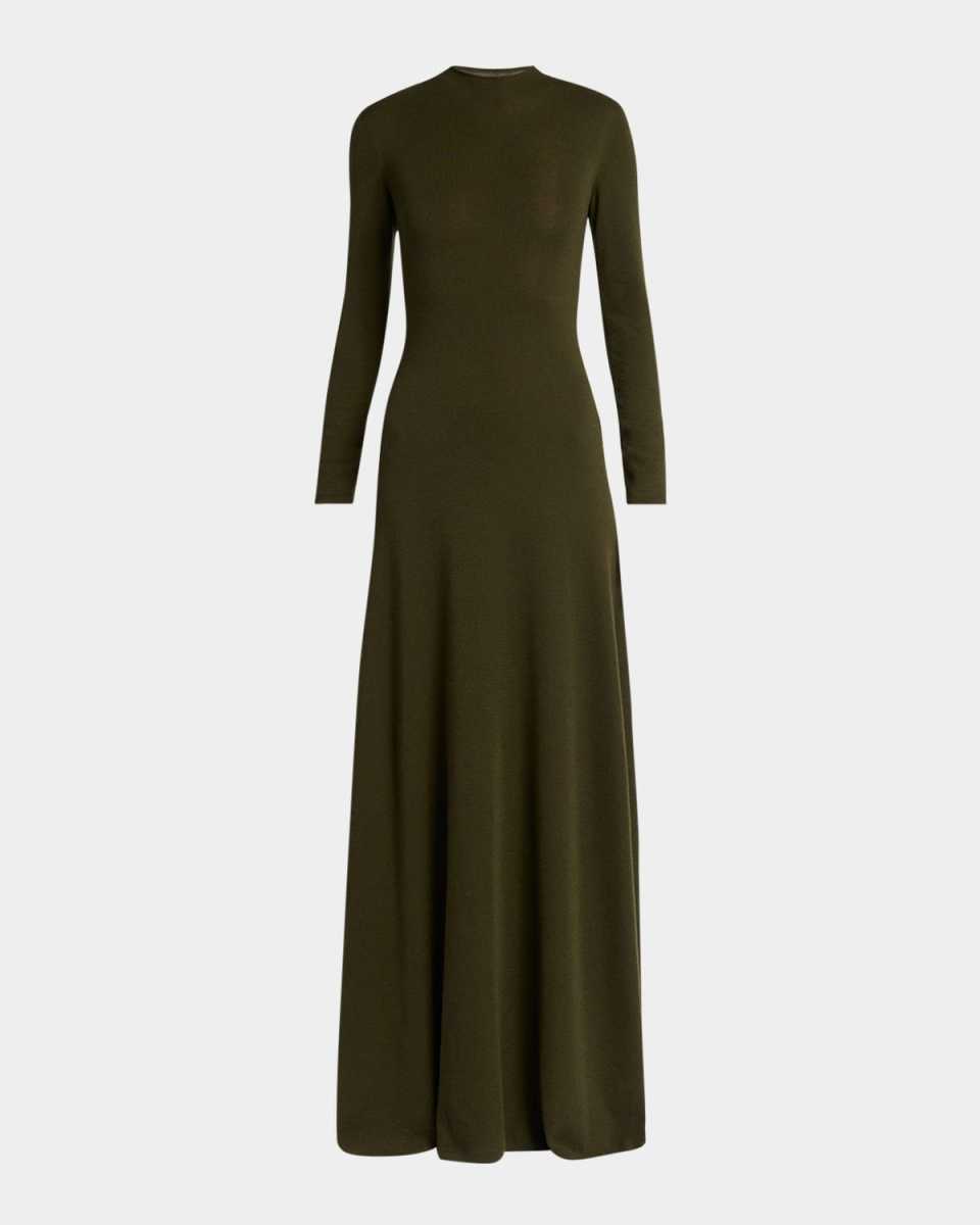 Knit Long-Sleeve Maxi Dress